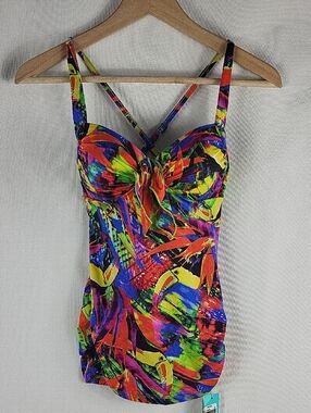 NWT Seafolly Tropical Swim Top Size 6